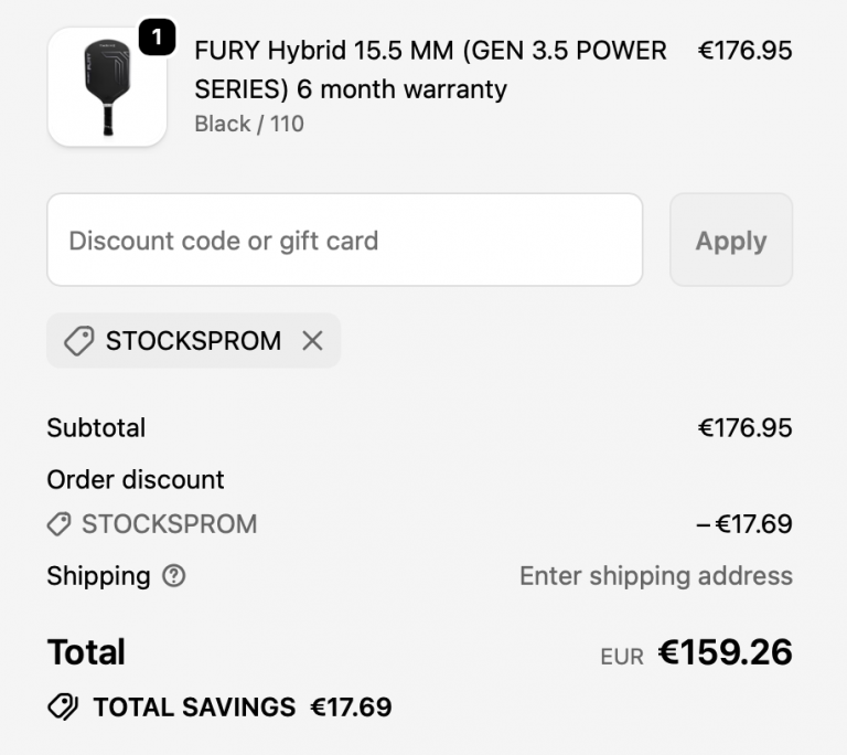 Thrive Pickleball cart with Discount Code STOCKSPROM 2026 - 10% off applied