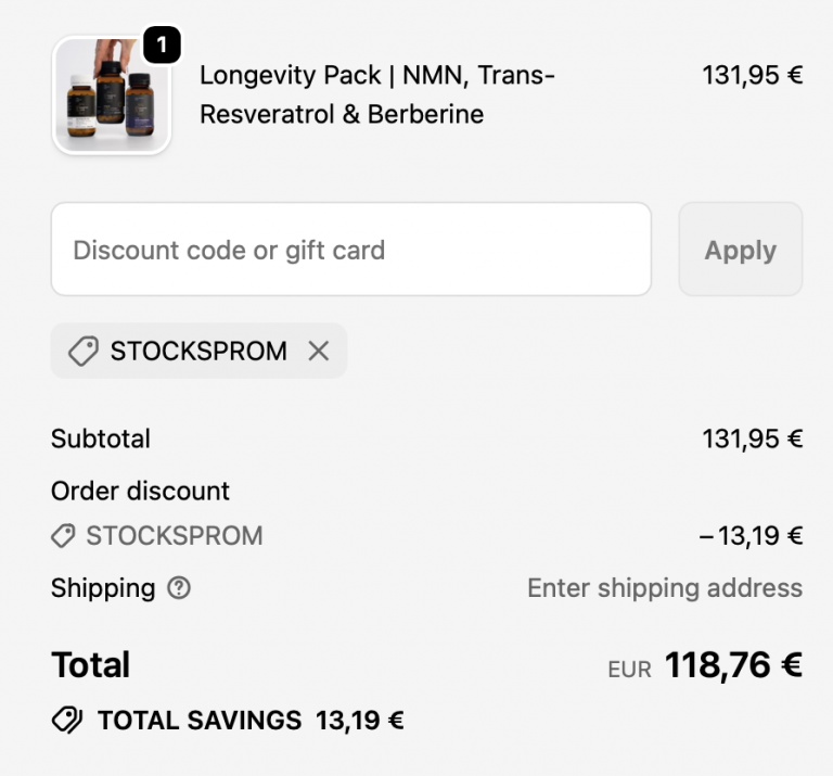 Genetic Labs Australia cart with Discount Code STOCKSPROM 2026 - 10% off applied