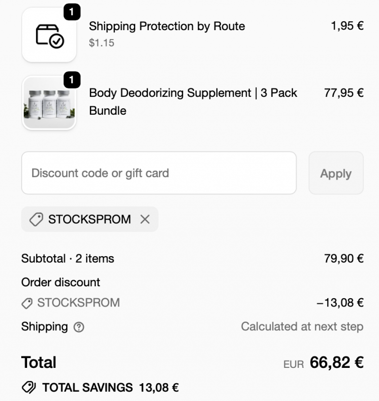 It Just Works Deodorant cart with Discount Code STOCKSPROM 2026 - 15% off applied