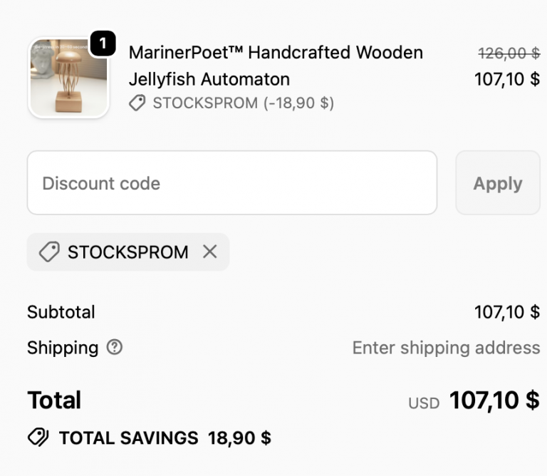 Mariner Poet cart with Discount Code STOCKSPROM 2026 - 15% off applied